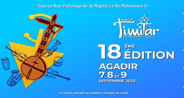 La 18ème édition du « Festival Timitar: signes et cultures » du 7 au 9 septembre à Agadir