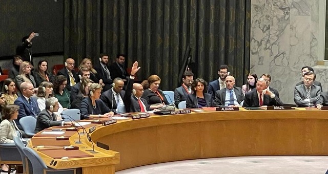 Veto des États-Unis à une résolution du Conseil de sécurité de l’ONU exigeant un cessez-le-feu humanitaire immédiat à Gaza