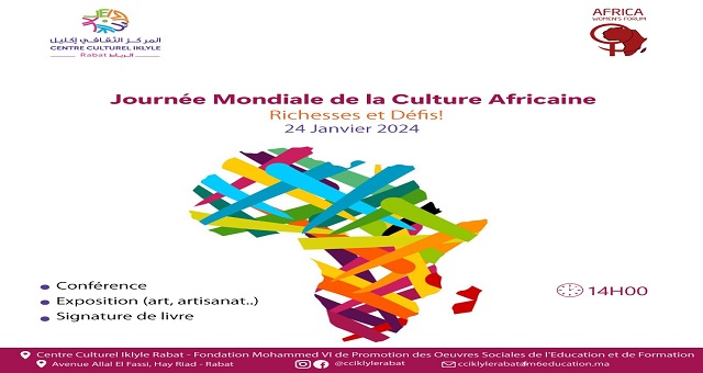 Célébration de la Journée mondiale de la culture africaine le 24 janvier à Rabat